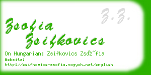 zsofia zsifkovics business card